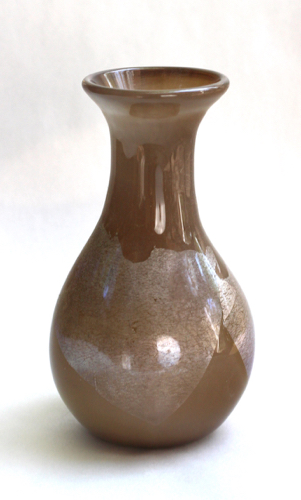 Click to view detail for DB-795 Vase - Brown Silver Leaf $52